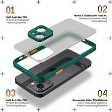 Чохол ARMORSTANDART Frosted Matte для Tecno Spark 20 Pro (KJ6) Dark Green (ARM74396)