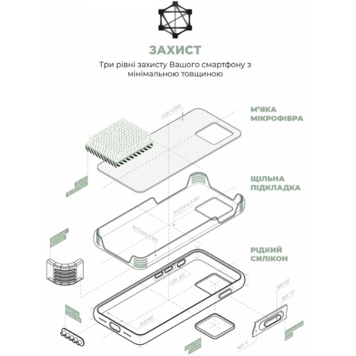 Чехол ARMORSTANDART ICON2 MagSafe для Apple iPhone 15 Soft Mint (ARM77010) Материал силикон