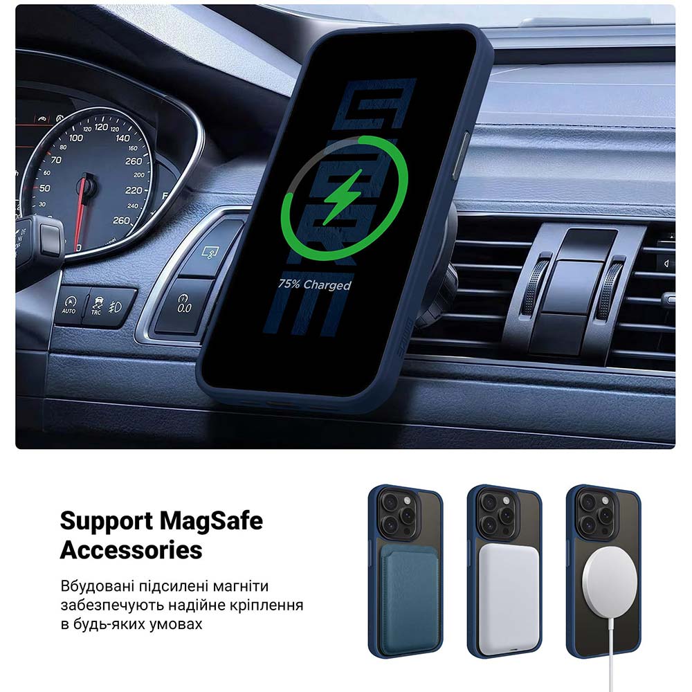 Чохол ARMORSTANDART Uniq Magsafe для Apple iPhone 13 Pro Dark Blue (ARM75305) Колір синій