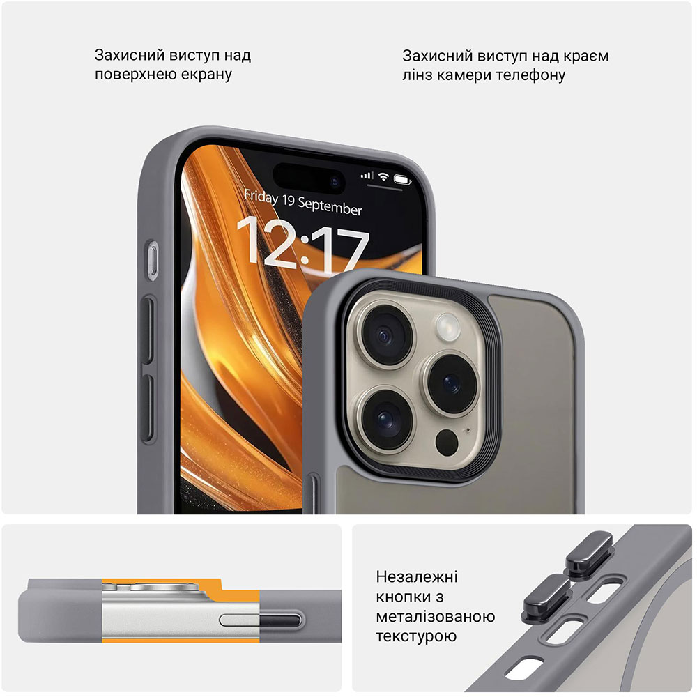 Чохол ARMORSTANDART Uniq Magsafe для Apple iPhone 13 Pro Grey (ARM75283) Тип чохол-накладка