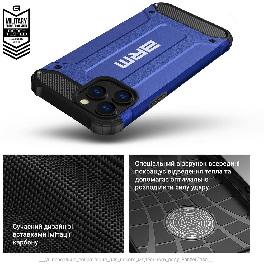 Фото Чехол ARMORSTANDART Panzer для Xiaomi Redmi 13C 4G/Poco C65 Dark Blue (ARM73716)