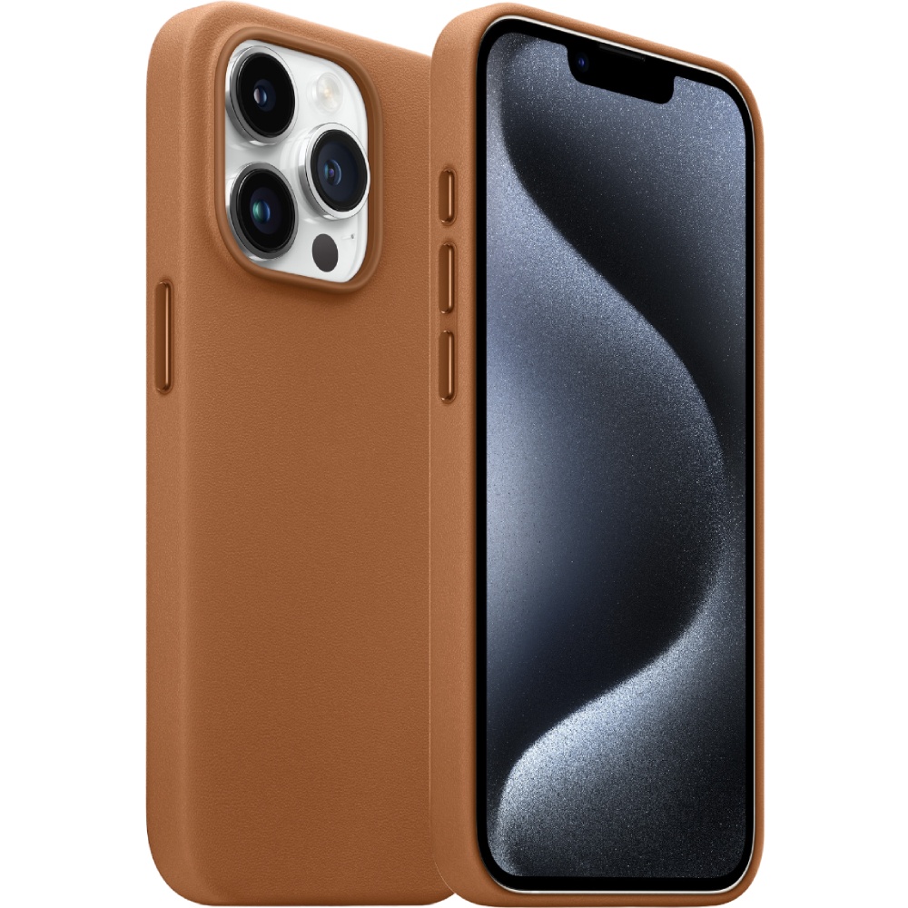 Чехол ARMORSTANDART FAKE Leather Case для Apple iPhone 15 Pro Light Coffee (ARM76300) Тип чехол-накладка