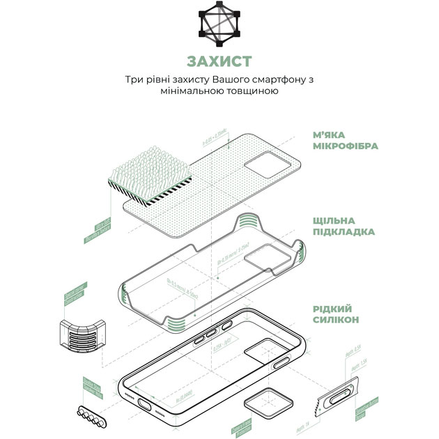 Внешний вид Чехол ARMORSTANDART ICON2 MagSafe для Apple iPhone 15 Pro Max Soft Mint (ARM77014)