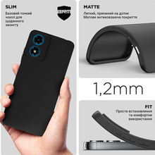 Чохол ARMORSTANDART Matte Slim Fit для Motorola G04/G04s/E14 Camera cover Black (ARM73881)