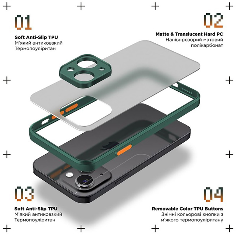 Чехол Панель ArmorStandart Frosted Matte для Poco X6 Pro 5G Dark Green (ARM73372) Совместимость по модели Poco X6 Pro