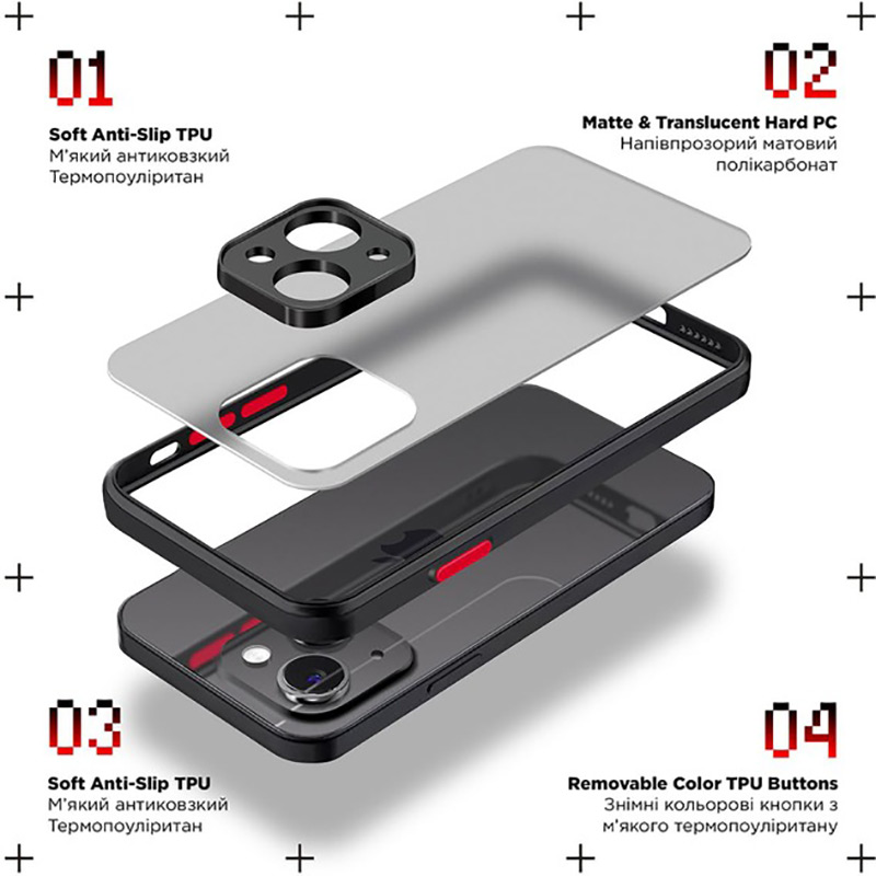 Чехол ArmorStandart Frosted Matte для Xiaomi Redmi A3 Black (ARM74425) Совместимость по модели Xiaomi Redmi A3