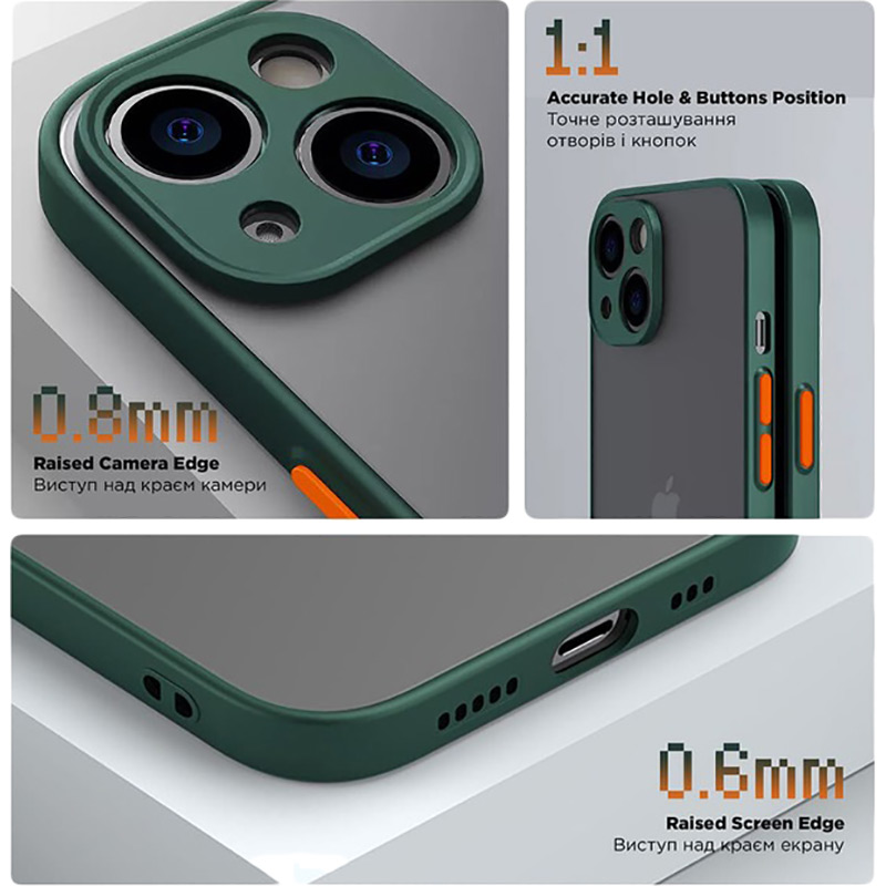 Чохол ArmorStandart Frosted Matte для Xiaomi Redmi A3 Dark Green (ARM74426) Тип чохол-накладка