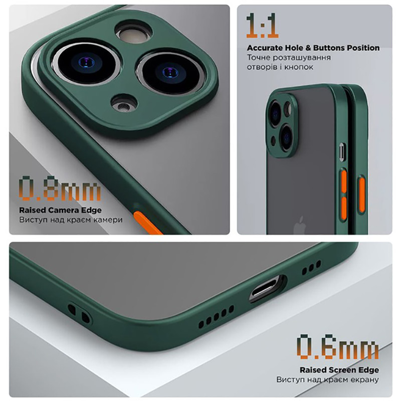 Чохол ArmorStandart Frosted Matte для Xiaomi Redmi Note 13 Pro 4G Dark Green (ARM73143) Тип чохол-накладка