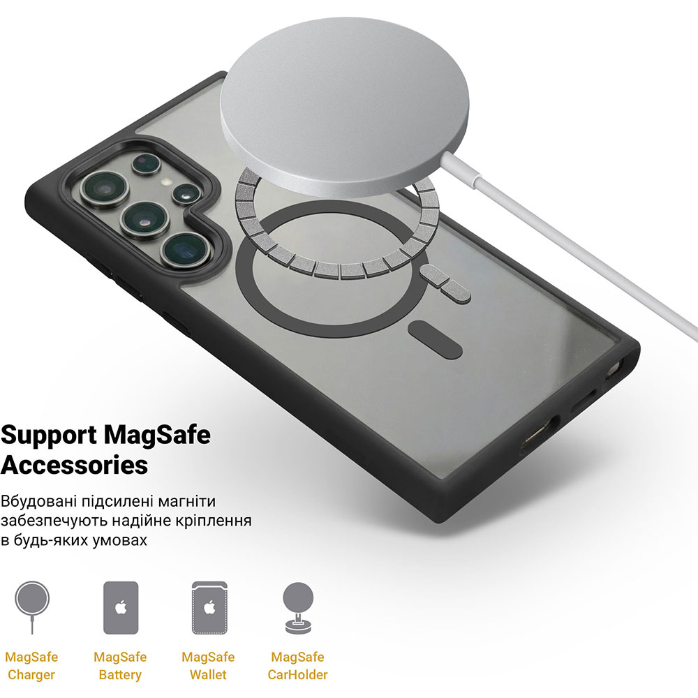 Чехол ArmorStandart Unit MagSafe для для Samsung Galaxy S24 Ultra Black (ARM74867) Цвет черный