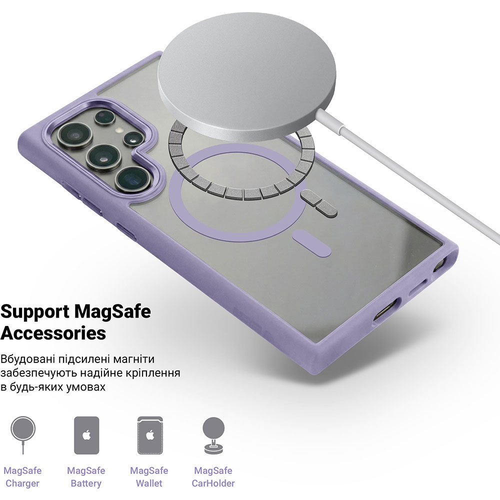 Чехол ArmorStandart Unit MagSafe для для Samsung Galaxy S24 Ultra Lavender (ARM74868) Цвет сиреневый