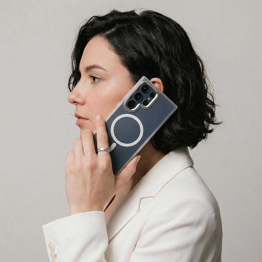 Чехол ArmorStandart Unit MagSafe для для Samsung Galaxy S24 Ultra Matte Clear Silver (ARM74869) Материал пластик