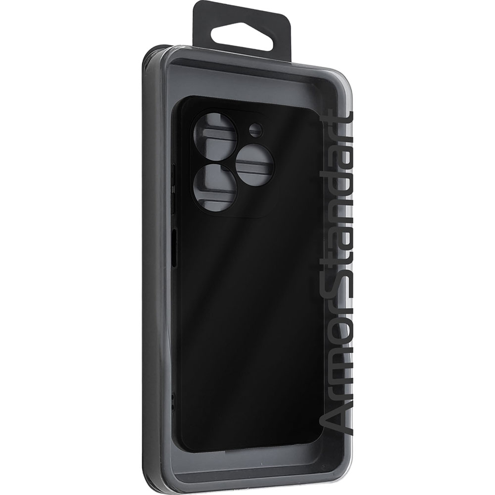 Чехол ArmorStandart Matte Slim Fit для Tecno Spark 20C (BG7n) Camera cover Black (ARM73575) Материал полиуретан