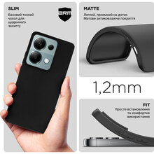 Чехол ArmorStandart Matte Slim Fit для Xiaomi Redmi Note 13 Pro 4G Black (ARM73134)