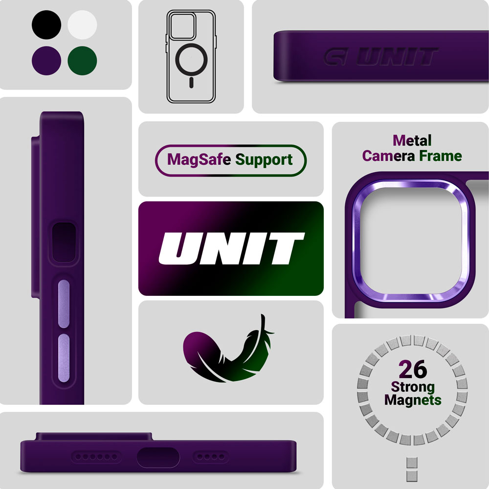 Чехол ARMORSTANDART Unit MagSafe для Apple iPhone 14 Purple (ARM74854) Материал полиуретан