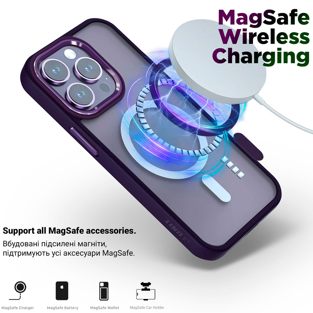 Чехол ARMORSTANDART Unit MagSafe для Apple iPhone 14 Purple (ARM74854) Цвет фиолетовый