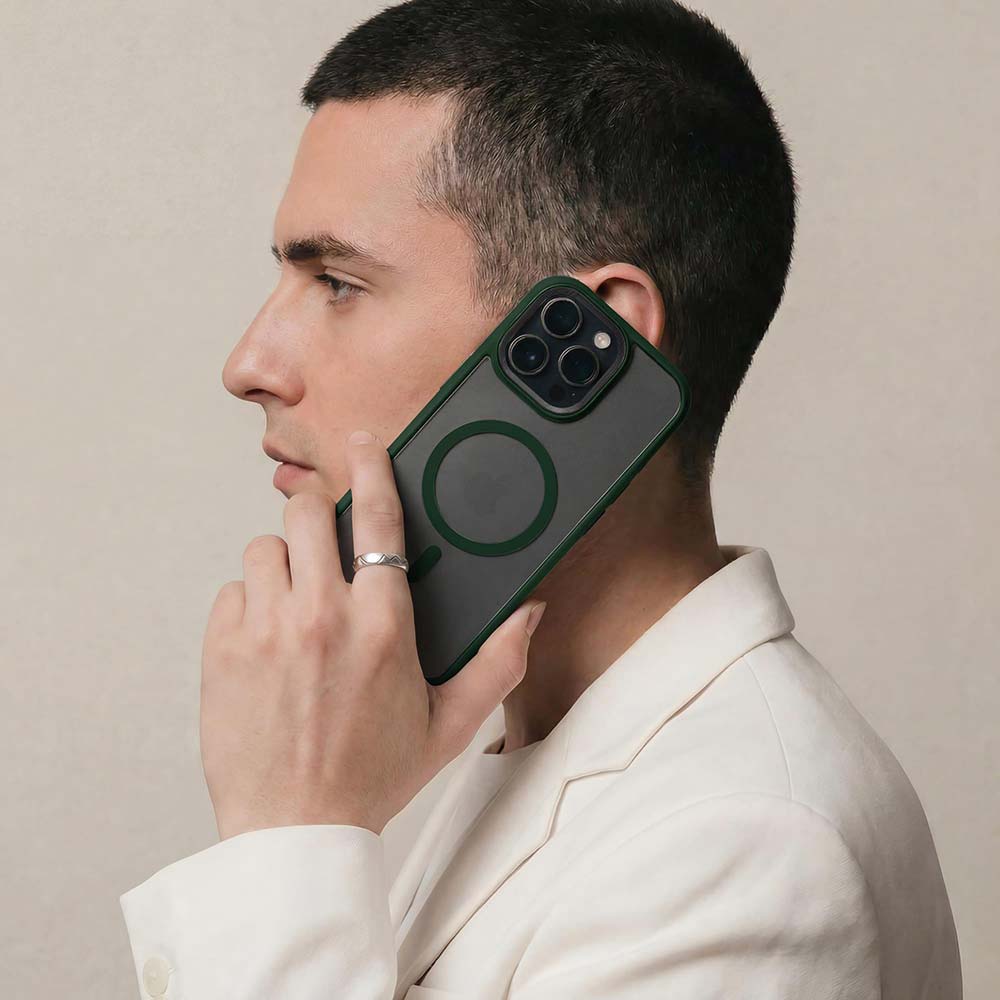 Чехол ARMORSTANDART Uniq Magsafe для Apple iPhone 14 Pro Max Dark Green (ARM75325) Материал поликарбонат