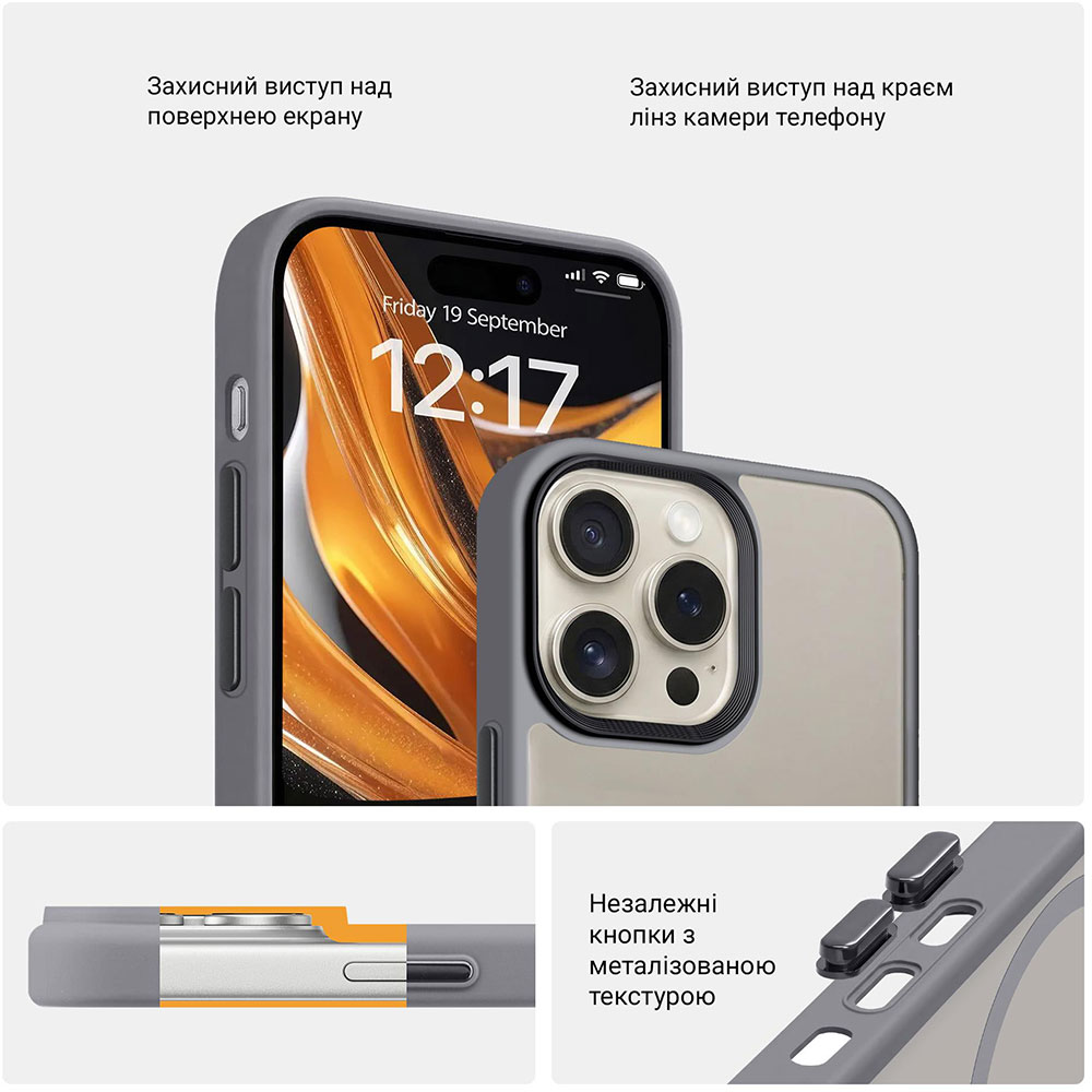 Чехол ARMORSTANDART Uniq Magsafe для Apple iPhone 14 Pro Max Grey (ARM75281) Тип чехол-накладка