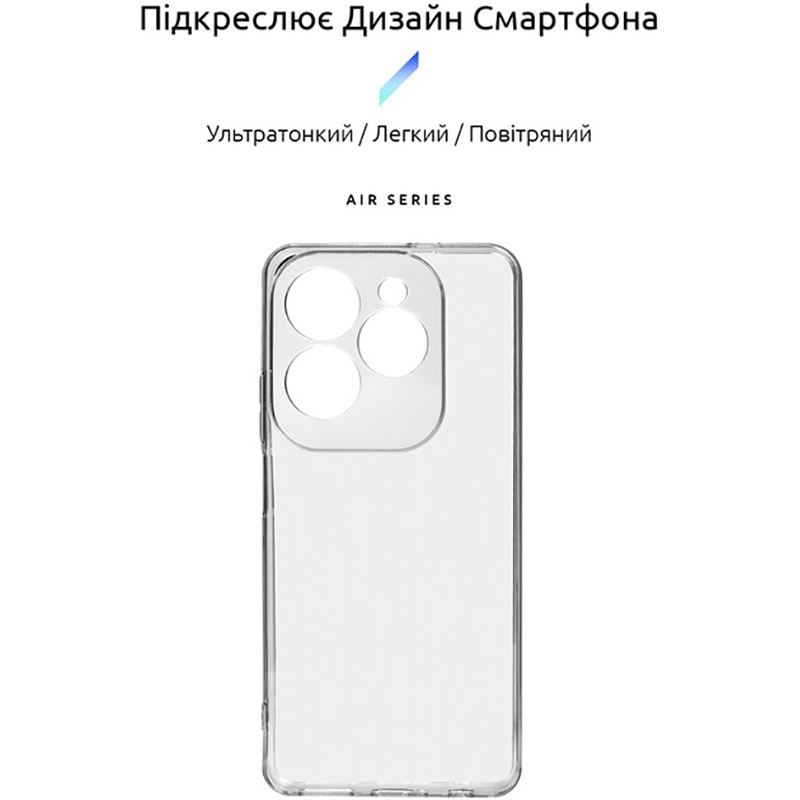 Чохол ArmorStandart Air для Infinix Hot 40 Camera cover Transparent (ARM73922) Сумісність за моделлю Infinix HOT 40