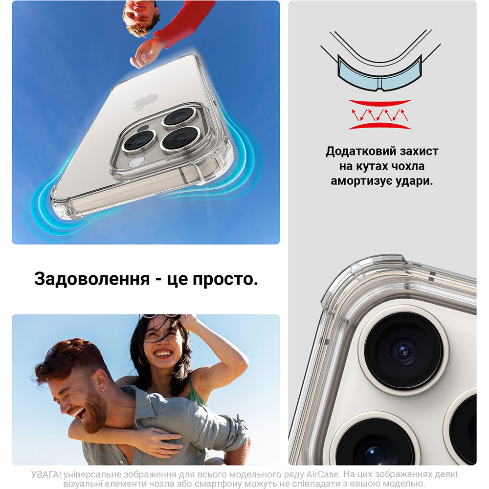 Чохол ArmorStandart Air Force для Xiaomi Poco F6 Clear (ARM73536) Матеріал силікон