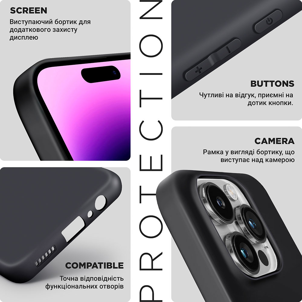 Чохол ArmorStandart Matte Slim Fit для Realme C65 4G Camera cover Black (ARM77858) Колір чорний