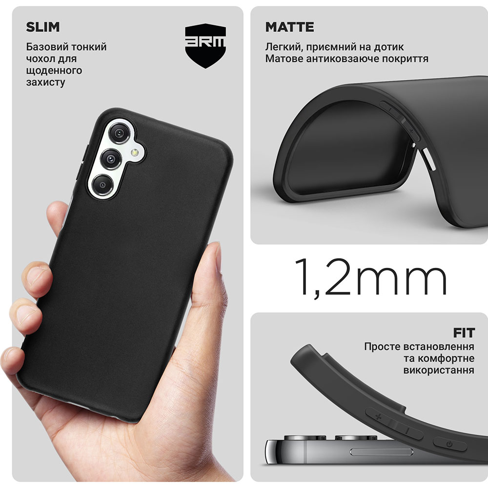 Чохол ArmorStandart Matte Slim Fit для Samsung M34 5G (M346) Black (ARM69610) Тип чохол-накладка