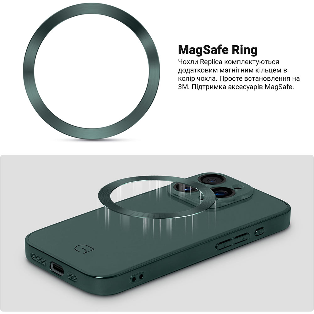 Чохол ARMORSTANDART Replica MagSafe для Apple iPhone 13 Pro Green (ARM76188) Матеріал поліуретан