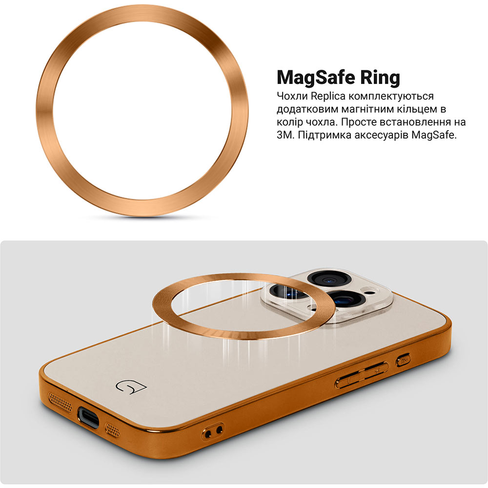 Чохол ARMORSTANDART Replica MagSafe для Apple iPhone 13 Pro Max Beige Gold (ARM76189) Матеріал полікарбонат