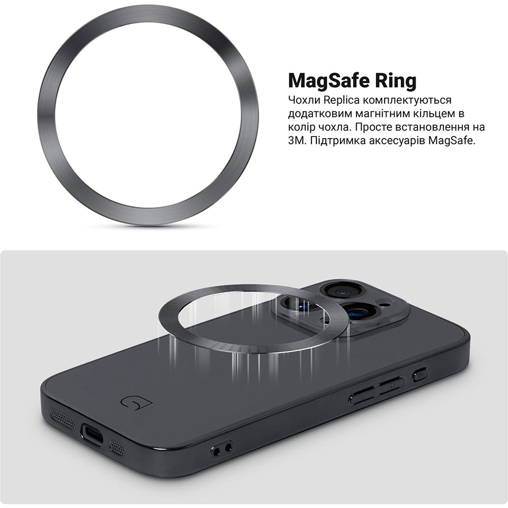 Чохол ARMORSTANDART Replica MagSafe для Apple iPhone 13 Pro Max Black (ARM76190) Матеріал поліуретан