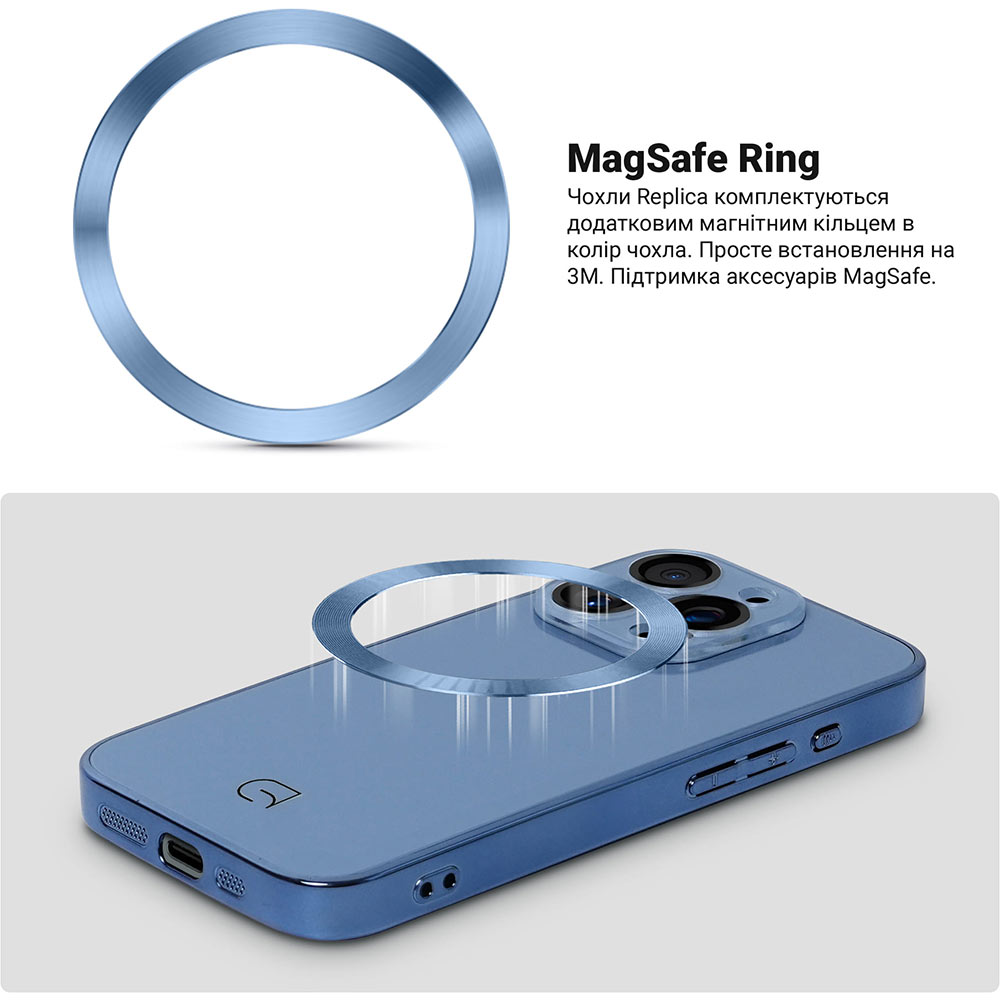 Чехол ARMORSTANDART Replica MagSafe для Apple iPhone 14 Pro Light Blue (ARM76204) Материал полиуретан