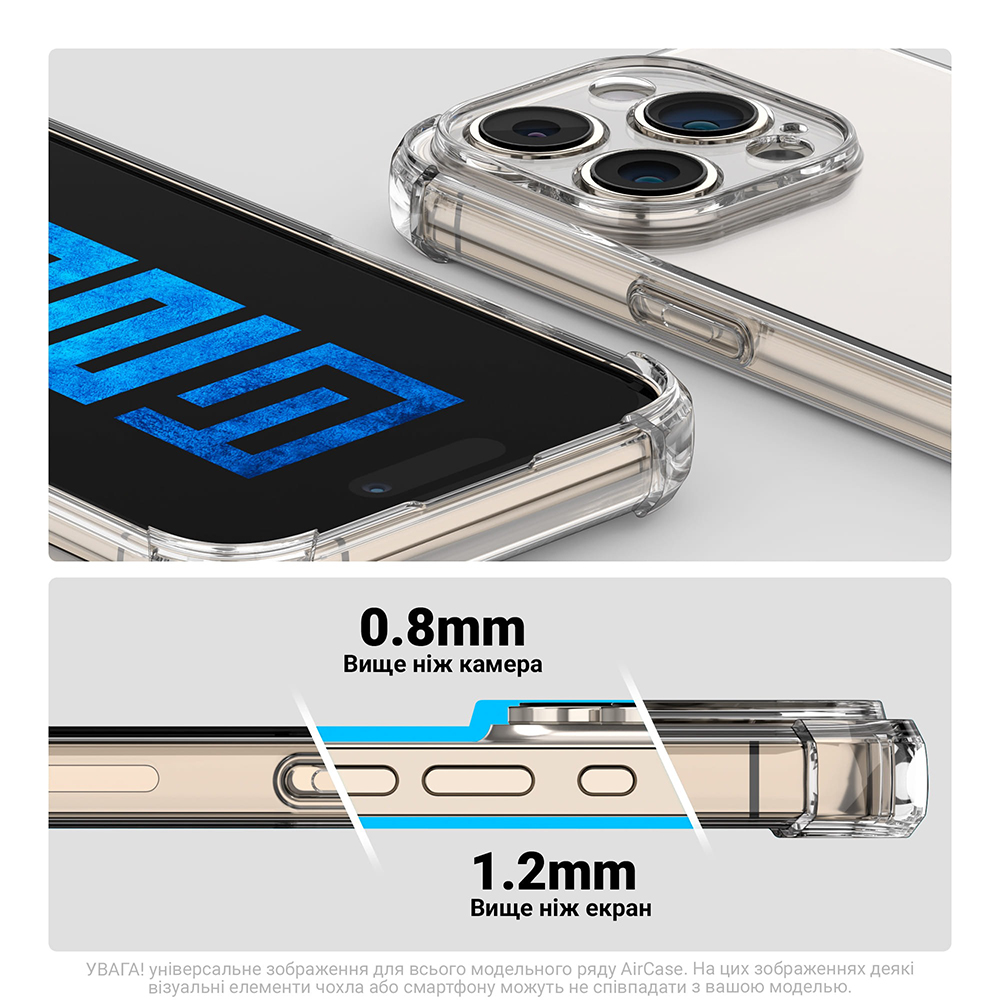 Внешний вид Чехол ARMORSTANDART Air Force для OPPO Reno 12 Pro Camera cover Clear (ARM78021)