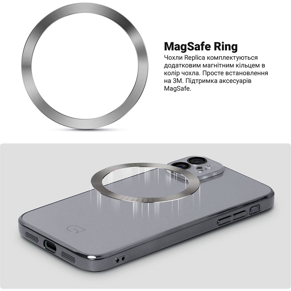 Чохол ArmorStandart Replica MagSafe для Apple iPhone 11 Titanium Grey (ARM76172) Матеріал полікарбонат