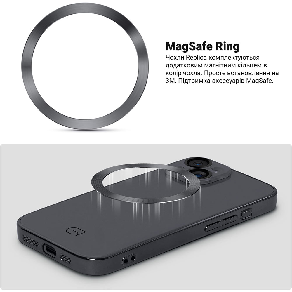 Чохол ArmorStandart Replica MagSafe для Apple iPhone 13 Black (ARM76184) Матеріал поліуретан