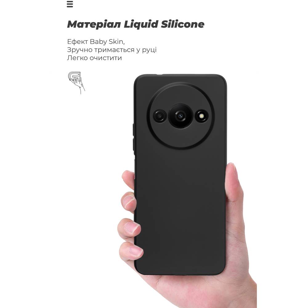 Чехол ARMORSTANDART ICON для Xiaomi Redmi A3 Camera cover Black (ARM78512) Тип чехол-накладка