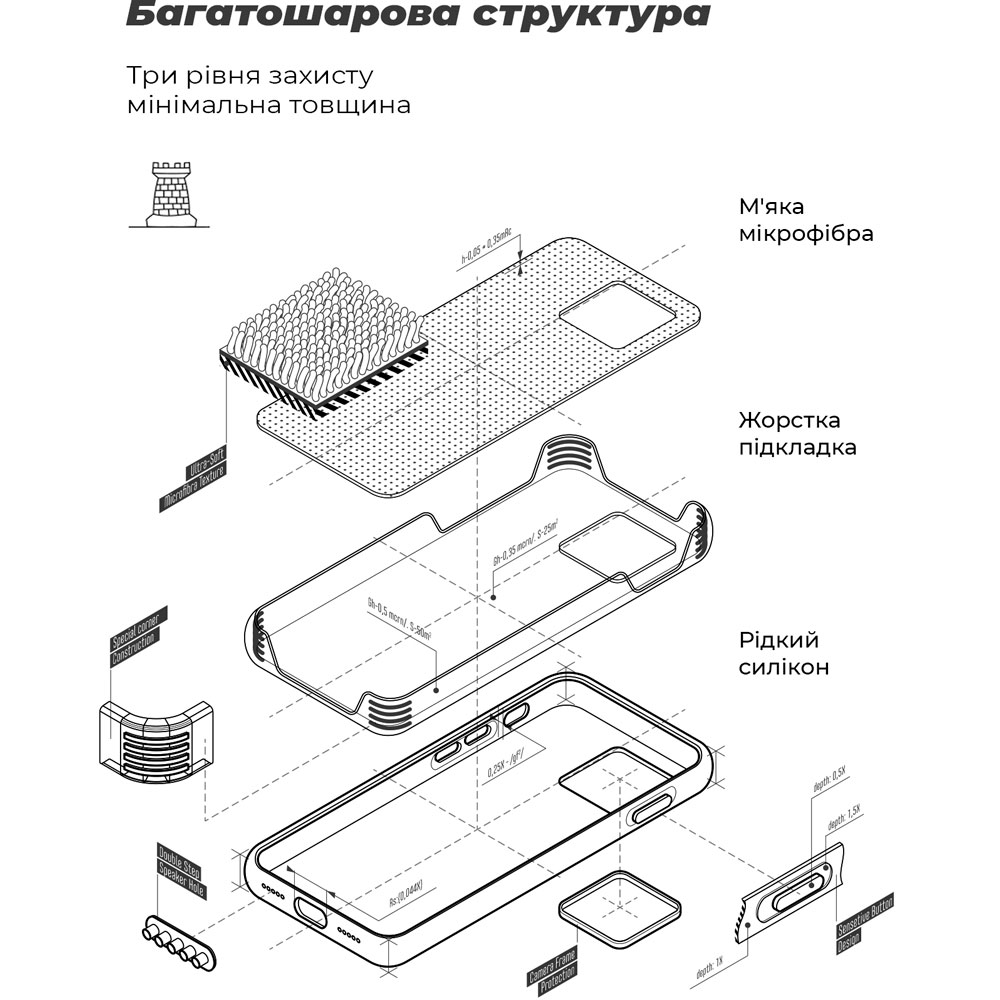 Зовнішній вигляд Чохол ArmorStandart ICON Case для Realme C67 4G Red (ARM73859)