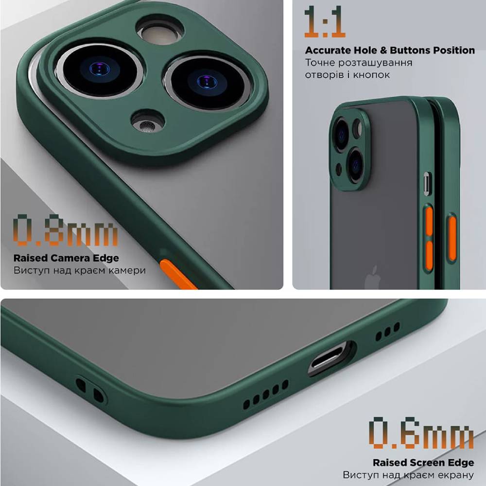 Чехол ARMORSTANDART Frosted Matte для Realme C65 4G Dark Green (ARM77886) Тип чехол-накладка