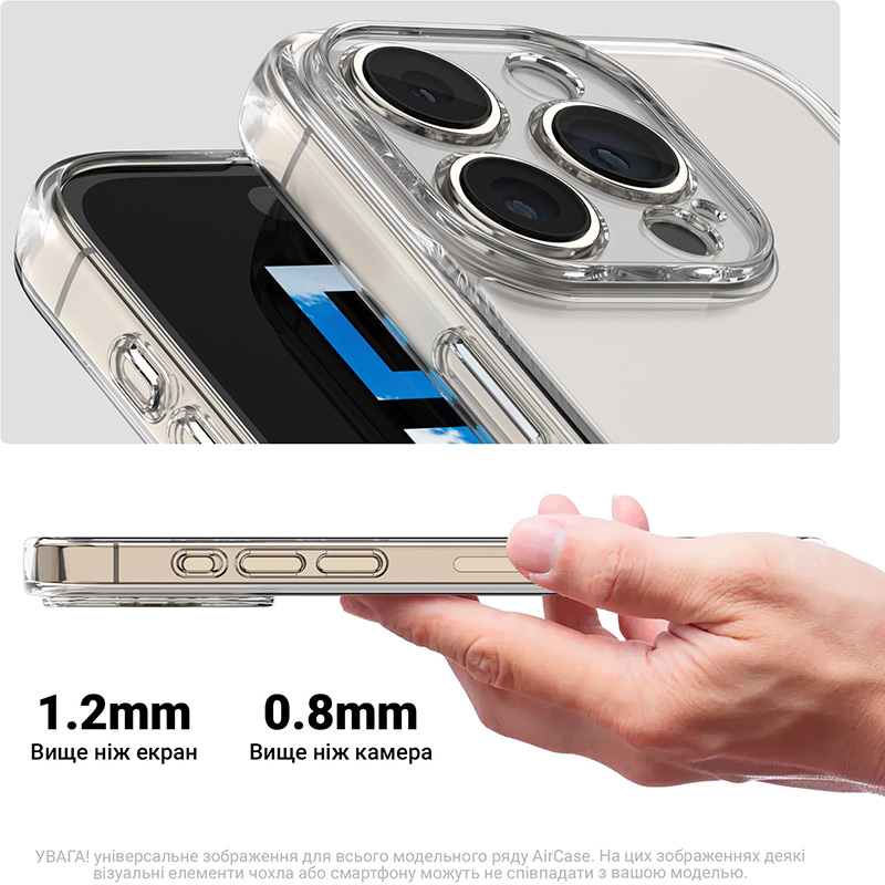 Внешний вид Чехол ARMORSTANDART Air для Infinix GT 20 Pro Camera cover Clear (ARM77779)