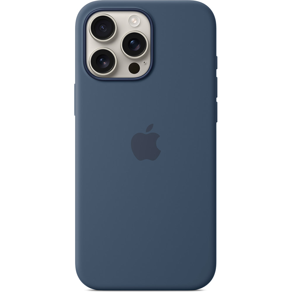 Чехол APPLE Silicone Case with MagSafe для APPLE iPhone16 Pro Max Denim (MYYU3ZM/A) Цвет синий