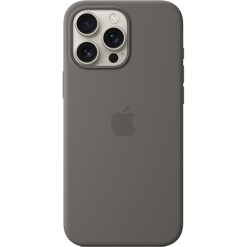 Чохол APPLE Silicone Case з MagSafe для APPLE iPhone16 Pro Max Stone Gray (MYYV3ZM/A) Колір сірий