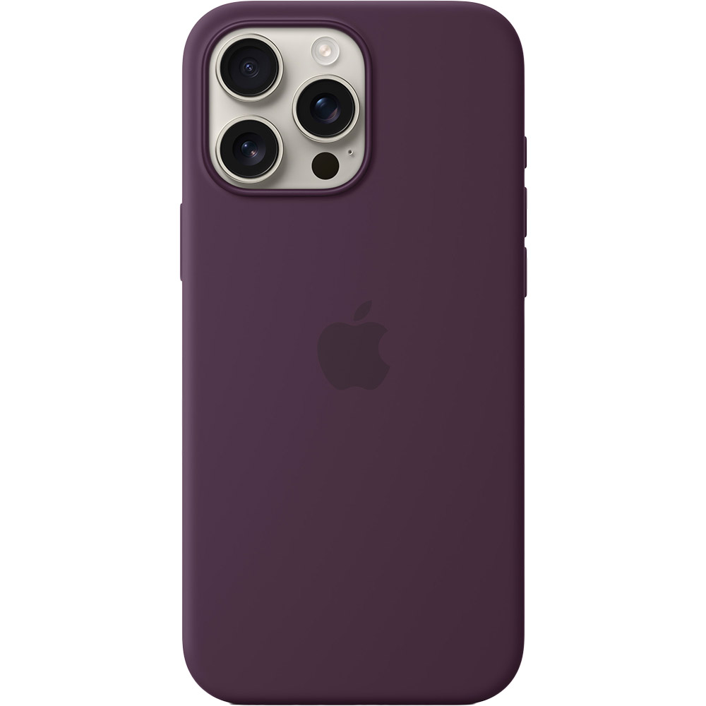 Чехол APPLE Silicone Case with MagSafe для APPLE iPhone16 Pro Max Plum (MYYW3ZM/A) Цвет бордовый