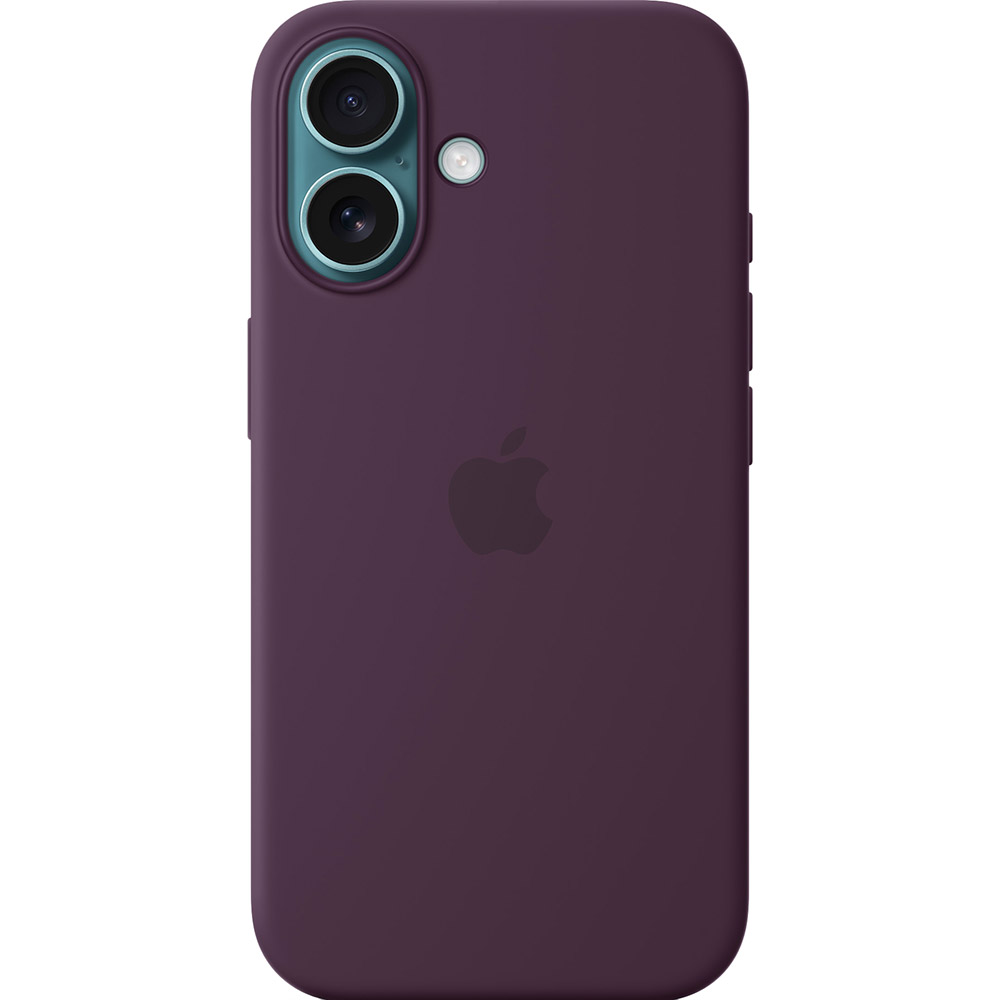 Чехол APPLE Silicone Case with MagSafe для APPLE iPhone 16 Plum (MYY43ZM/A) Материал микрофибра