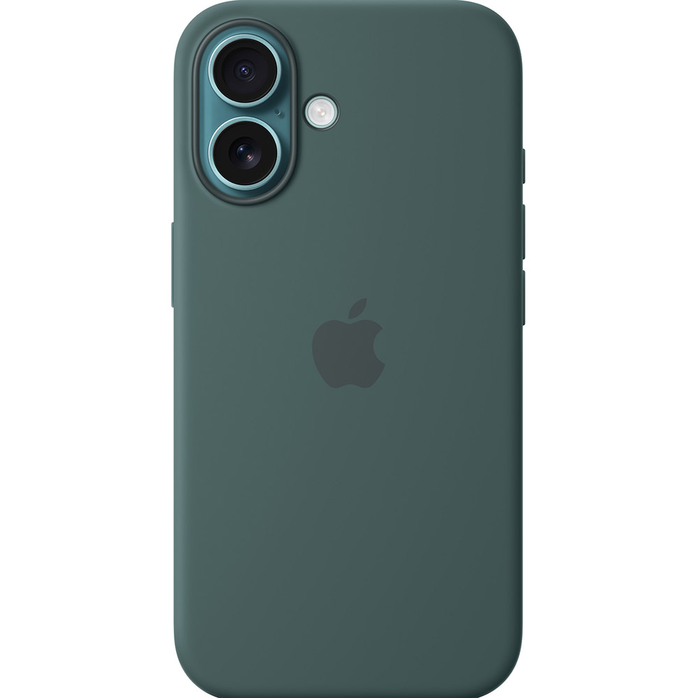 Чехол APPLE Silicone Case with MagSafe для APPLE iPhone 16 Lake Green (MYY83ZM/A) Материал силикон