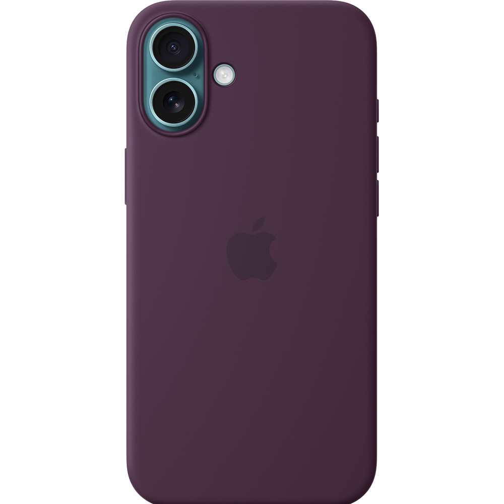 Чехол APPLE Silicone Case with MagSafe для APPLE iPhone 16 Plus Plum (MYYD3ZM/A) Материал микрофибра