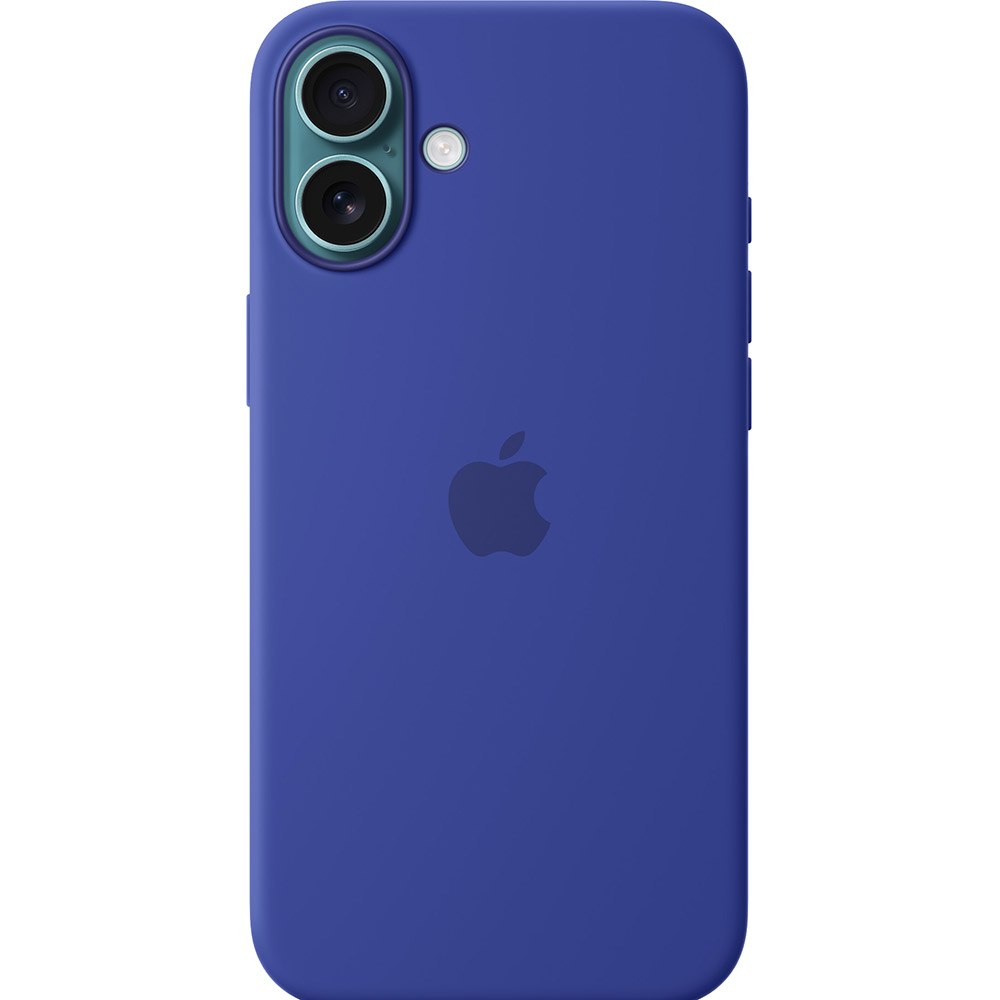 Чехол APPLE Silicone Case with MagSafe для APPLE iPhone 16 Plus Ultramarine (MYYF3ZM/A) Материал микрофибра