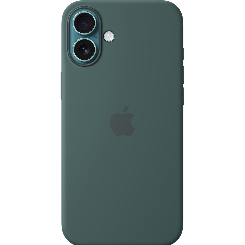 Чехол APPLE Silicone Case with MagSafe для APPLE iPhone 16 Plus Lake Green (MYYH3ZM/A) Материал микрофибра