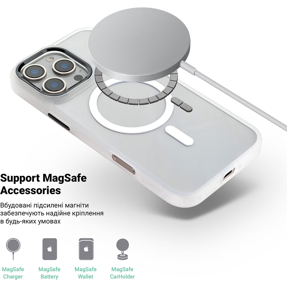 Чехол ArmorStandart Unit MagSafe для Apple iPhone 16 Pro Matte Clear (ARM78712) Цвет прозрачный