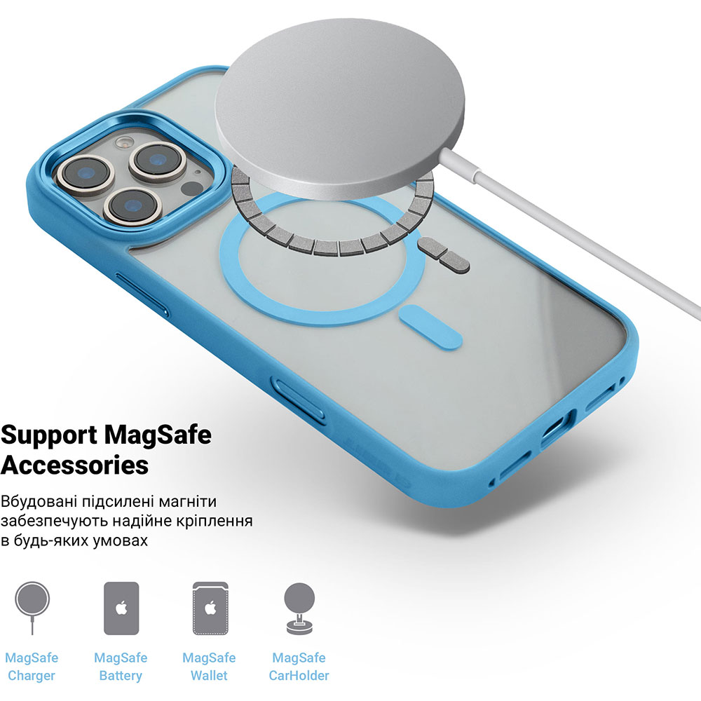 Чехол ArmorStandart Unit MagSafe для Apple iPhone 16 Pro Max Sky Blue (ARM78720) Цвет голубой