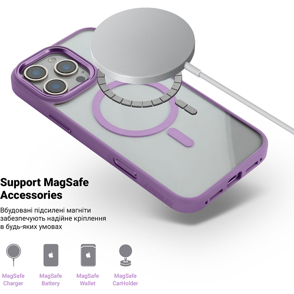 Чехол ARMORSTANDART Unit MagSafe для Apple iPhone 16 Pro Max Violet (ARM78719) Цвет фиолетовый