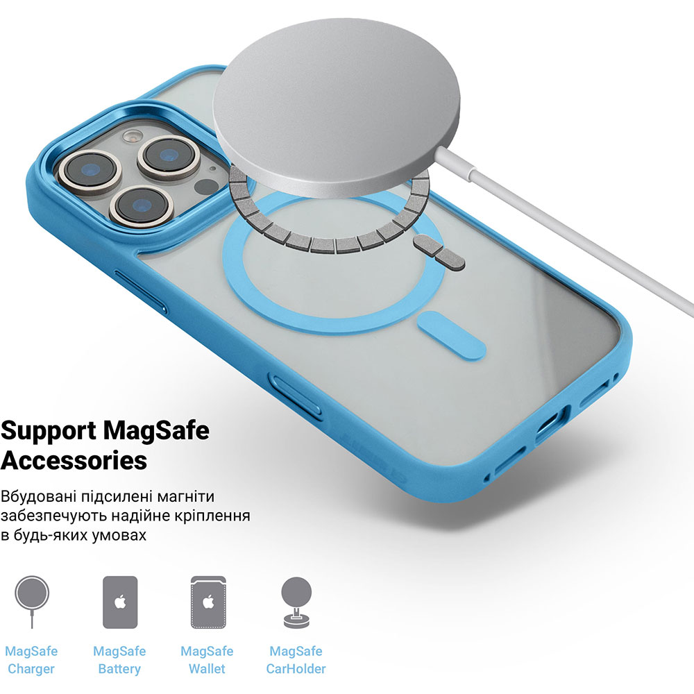 Чехол ARMORSTANDART Unit MagSafe для Apple iPhone 16 Pro Sky Blue (ARM78724) Цвет голубой