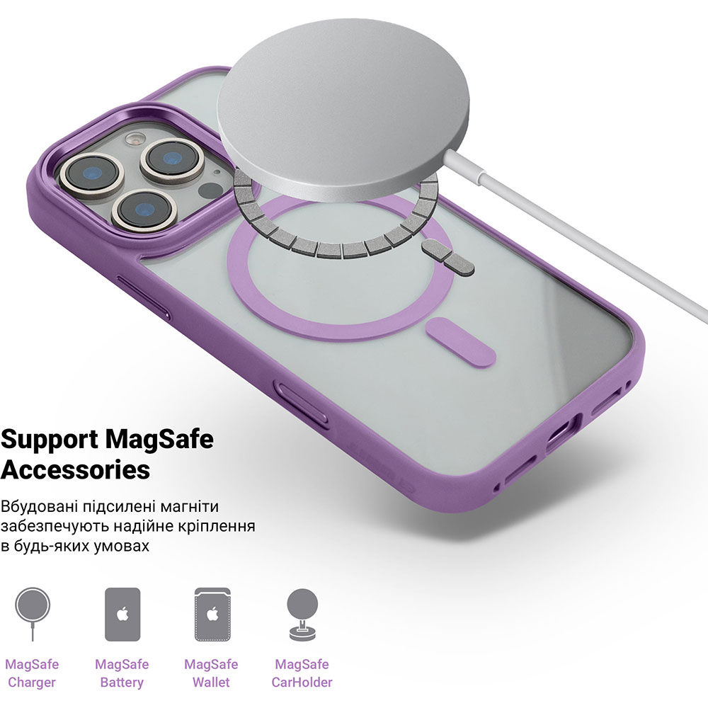 Чехол ARMORSTANDART Unit MagSafe для Apple iPhone 16 Pro Violet (ARM78723) Цвет фиолетовый