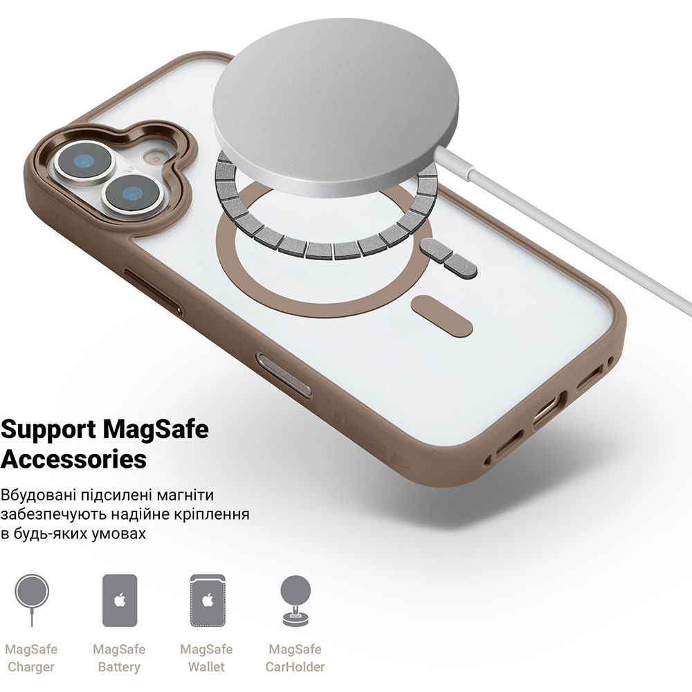 Чехол ARMORSTANDART Unit MagSafe для Apple iPhone 16 Titanium Gold (ARM78706) Цвет золотистый
